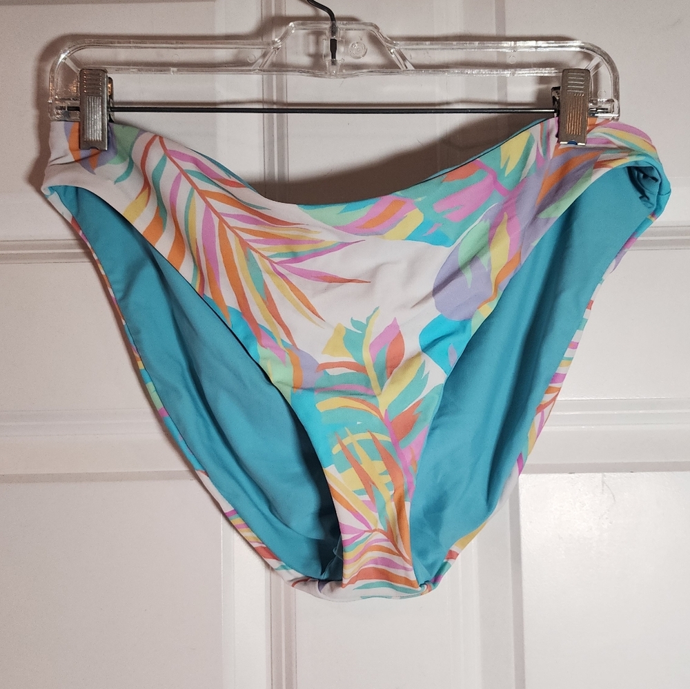 SO Colorful Tropical Print Bikini Bottom XXL